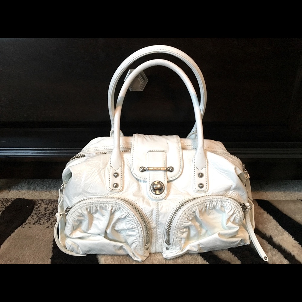 Botkier Bianca White Patent Leather Satchel